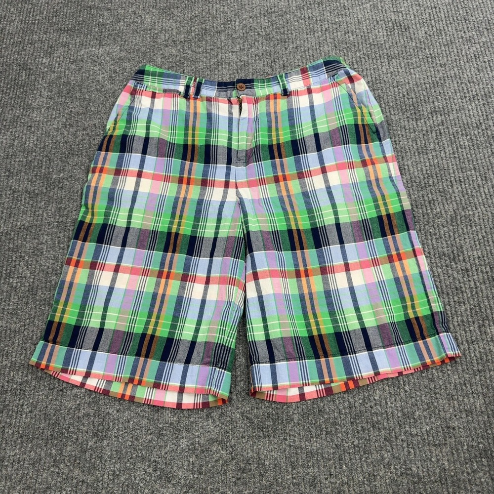 Polo Ralph Lauren Shorts Boys 20 Multi Color Cotton Madras Plaid Preppy Summer